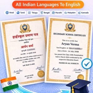 10th Certificate Translation All Indian languages to English
