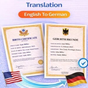 Birth Certificate Translation English to German
