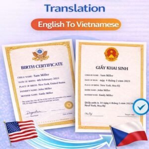 Birth Certificate Translation English to Vietnamese